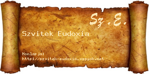 Szvitek Eudoxia névjegykártya